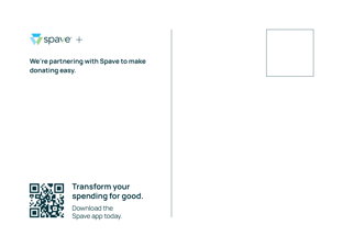 We are partnering with spave to make donating easy