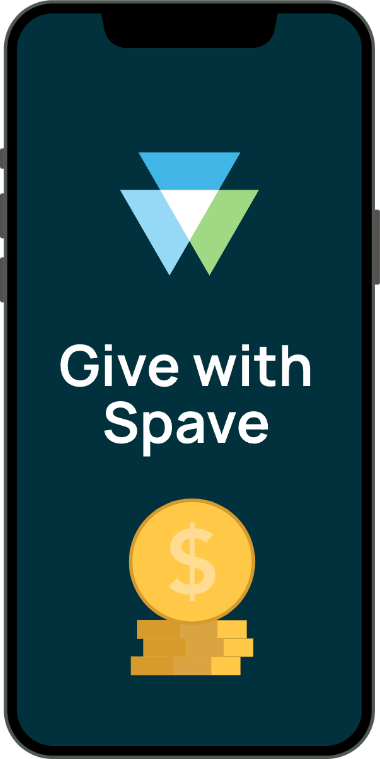 Give with Spave on phone